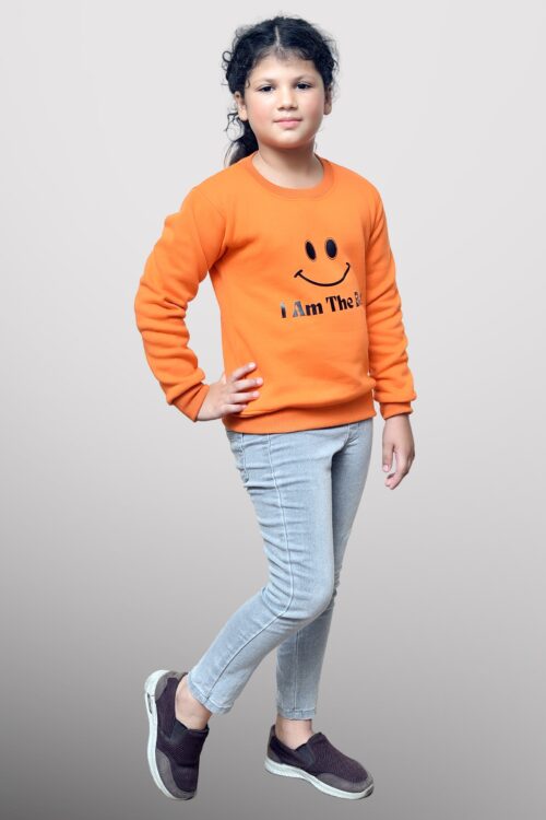 Sweat Shirt Girls Orange