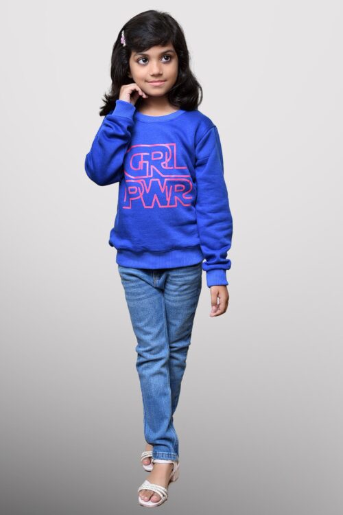 Sweat Shirt Girls Royal Blue